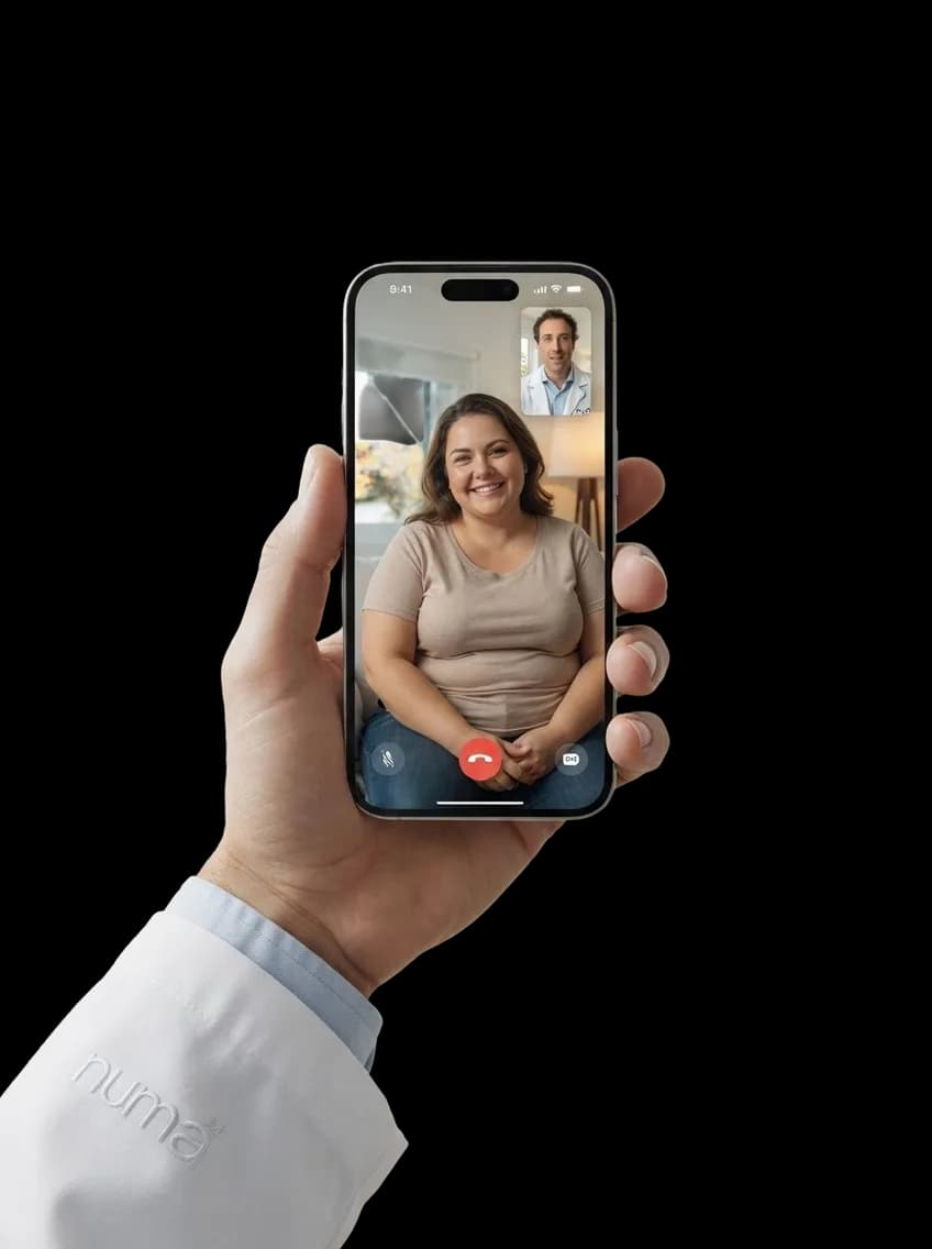 Una consulta online de Numa Lab vista desde el celular